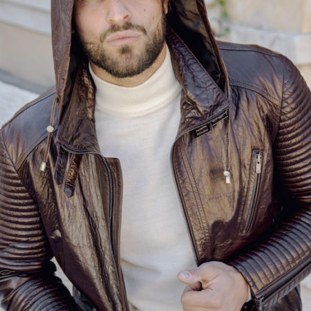 Justin brown leather jacket