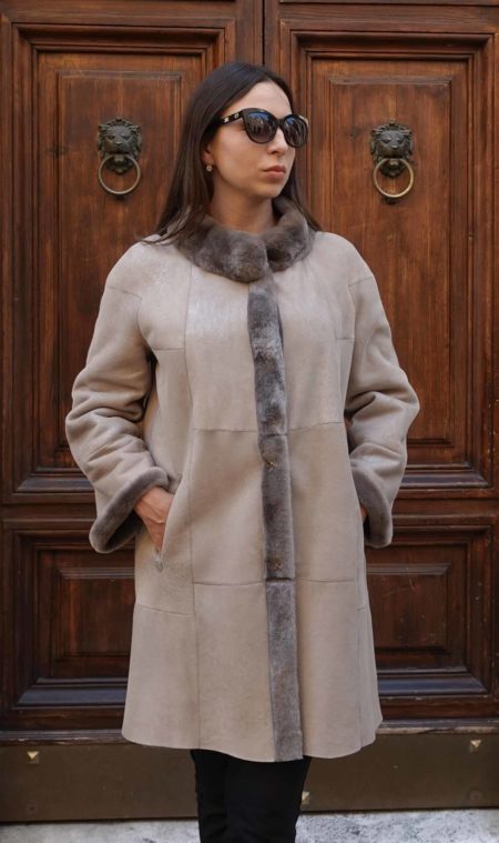 Giselle Reversible shearling coat