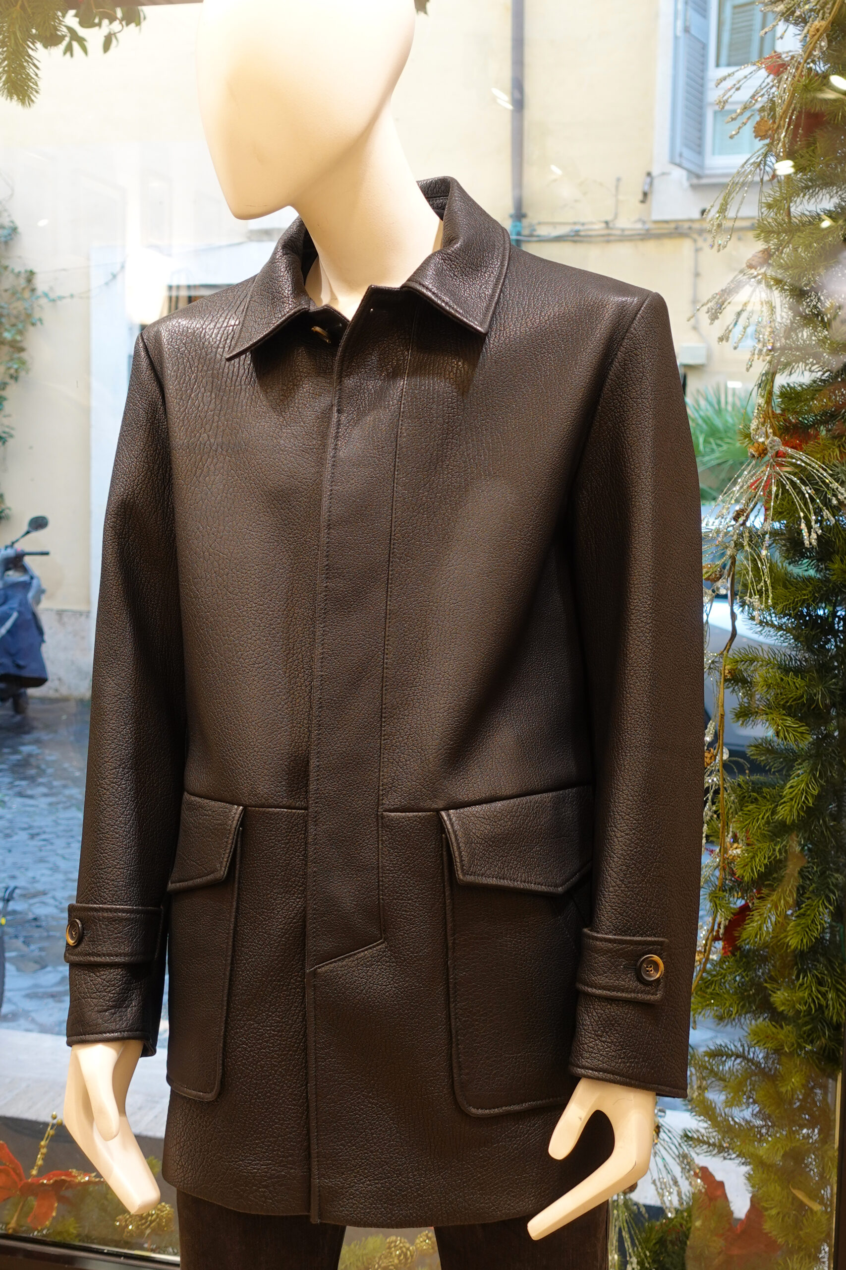 Saverio Leather coat