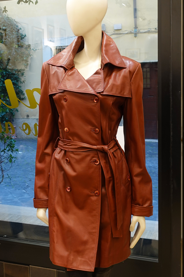 Barbara leather trench